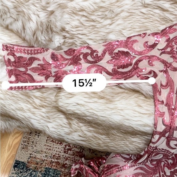 Elegant Pink Sequined Duster - Picture 5 of 8